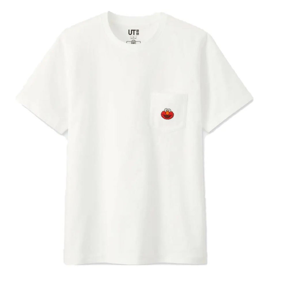 KAWS x Uniqlo x Sesame Street Elmo Pocket Tee Size Small